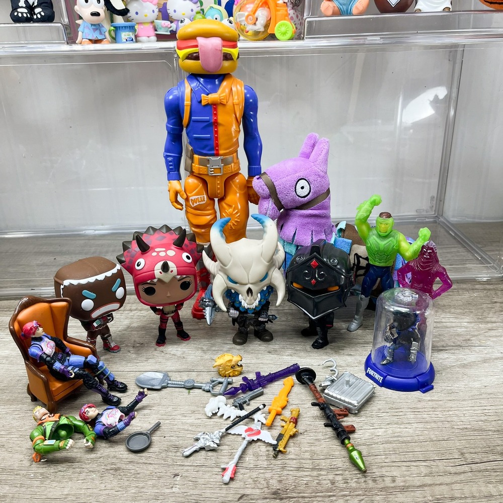 Fortnite Toy Lot Funko Pop Figures Beef Boss Loot Llama Plush Weapons